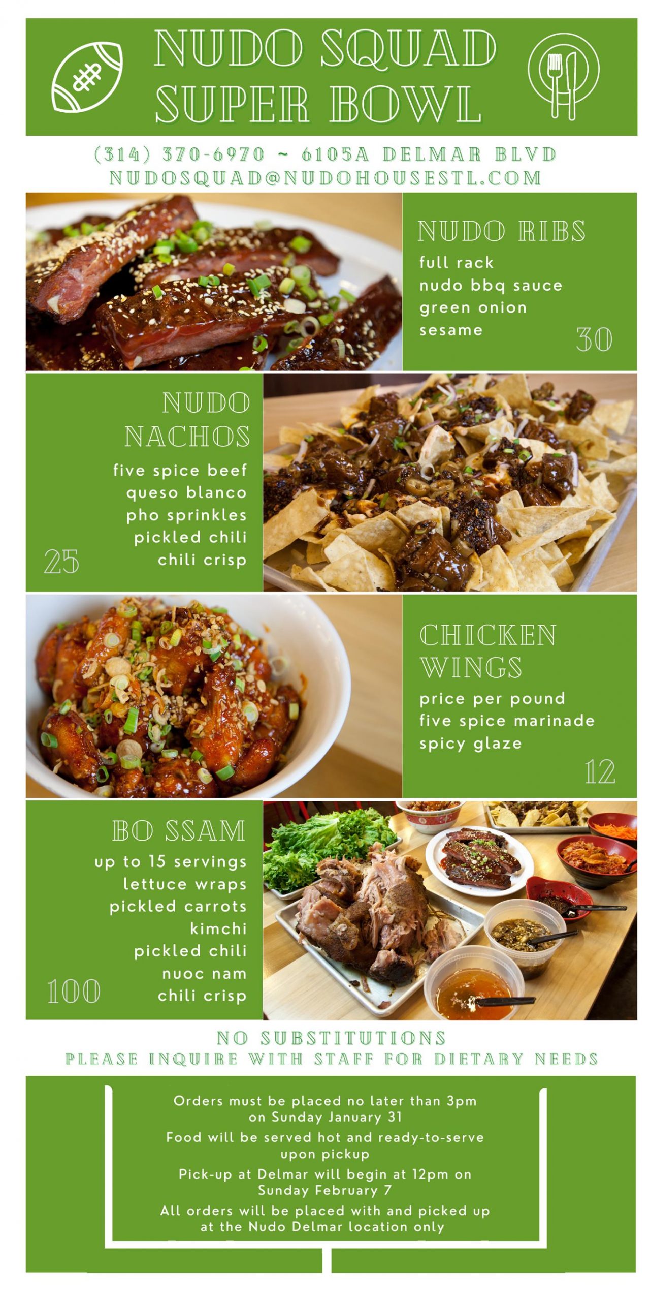 Super Food for Super Bowl – Order Ahead from Nudo House
