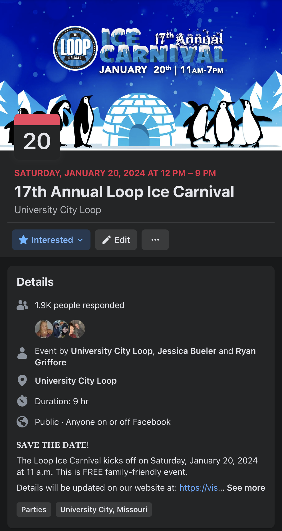 Loop Ice Carnival Facebook Event