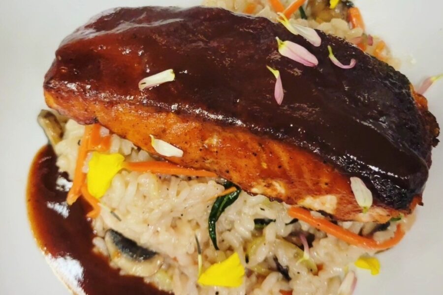 Salmon with risotto is one of the highlights of Eclipse's new menu.